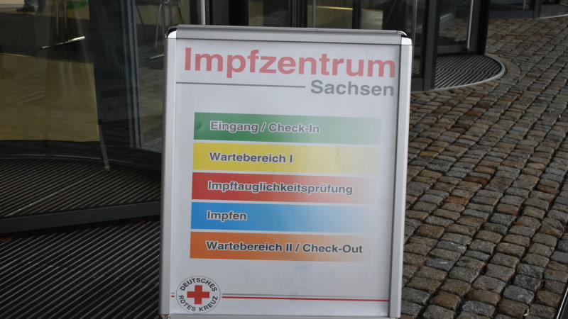 Impfzentrum in der MESSE DRESDEN   Foto: © MeiDresden.de/Archiv