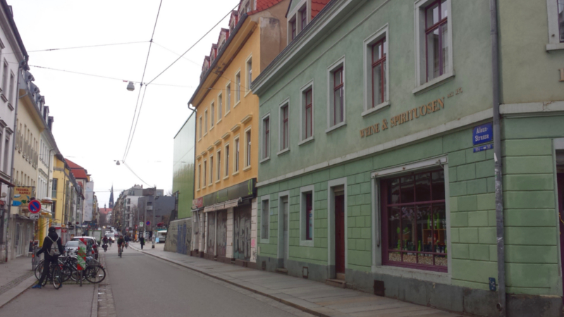 Alaunstraße in der Dresdner Neustadt  Archiv-Foto. Frank Loose