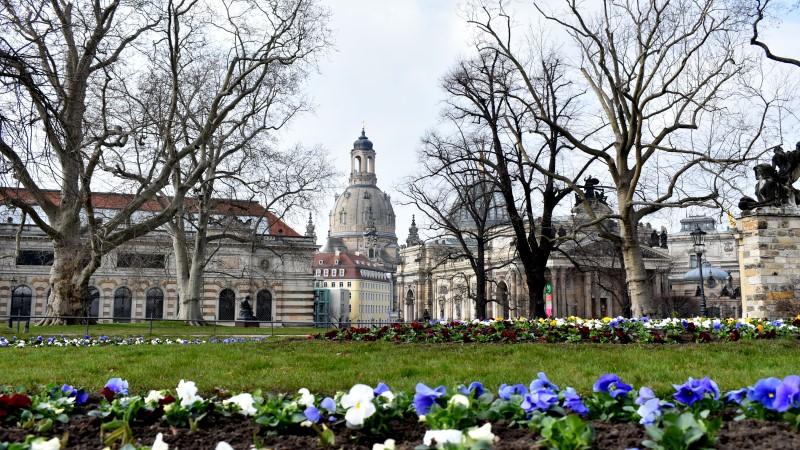 Frühling auf der Brühlschen Terrasse   Archiv-Foto: MeiDresden.de