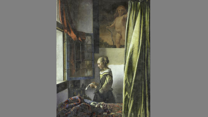 Vermeer-Ausstellung auf September 2021 verschoben - „Brieflesendes Mädchen am offenen Fenster“ Foto: SKD Wolfgang Kreische