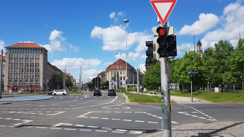 Stadtzentrum: Grüne Welle für den Radverkehr auf der Wilsdruffer Straße  Foto: © MeiDresden.de/Mike Schiller