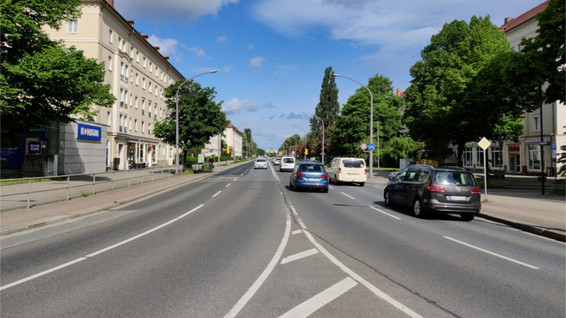 Umbau Nürnberger Straße: Verkehrsmonster mit wenig Platz für Rad- und Fußverkehr © ADFC Dresden e.V.