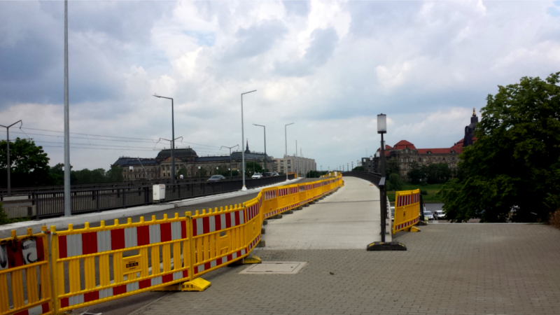 Carolabrücke Dresden : Erster Brückenzug ist fertig © MeiDresden.de / Frank Loose