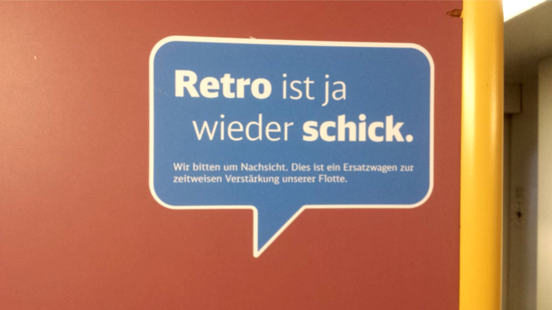 DB Regio setzt auf "Retro"  Foto: Leserfoto