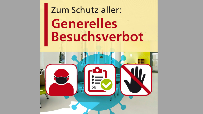 Neue Regeln zum Infektionsschutz am Uniklinikum Dresden - Grafik Besuchsverbot ©Univeritätsklinikum Dresden