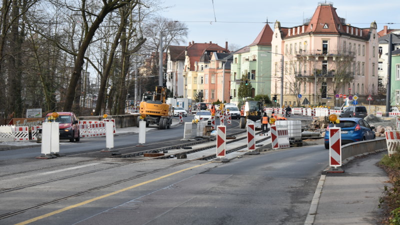 Die Bauarbeiten sind noch immer nicht fertig!  Foto: © MeiDresden.de