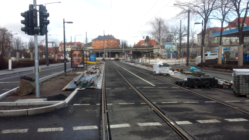 Ausbau der Großenhainer Straße, es geht voran - Neue Kombihaltestelle an der Liststraße ©MeiDresden.de