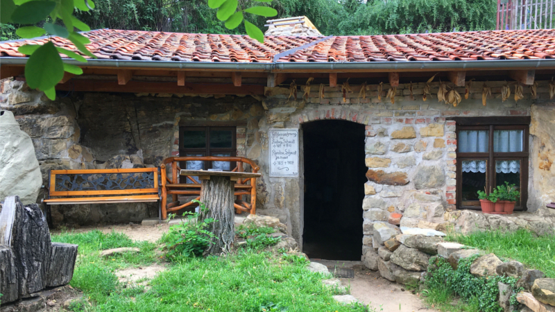 Die Höhlenwohnungen am Schäferberg stehen für Besucher offen, es gibt aber auch Führungen "Auf den Spuren der Langensteiner Hobbits". © djd/Tourist Information Halberstadt/Nicole Huhn