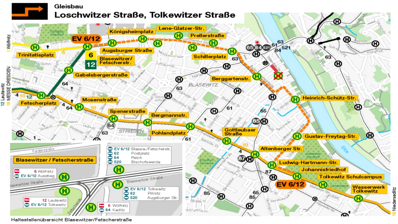 Grafik Bau Loschwitzer und Tolkewitzer Straße  ©DVB AG