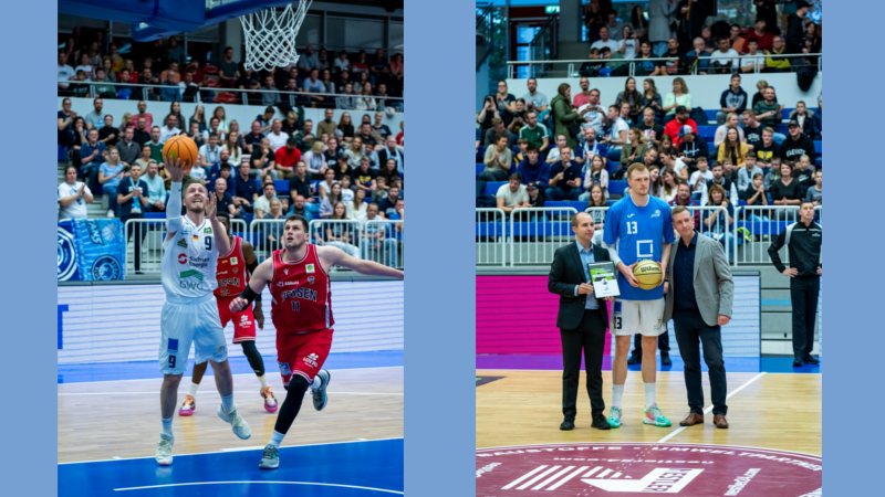 Lucien Schmikale Nummer 9 (links) - Kapitän Georg Voigtsmann MVP (rechts) ©René Pesth