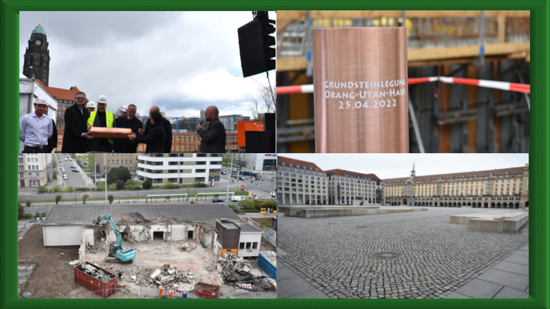 Rückblick April 2022 - Grundstein Verwaltungszentrum/ Picknick/ Zoo Grundsteinlegung/ Altmarkt ©MeiDresden.de