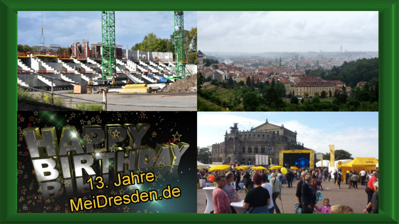 Rückblick September - Tribüne Steyer Stadion / Sommertour Prag / 13 JahreMeiDresden.de / 150Jahre Straßenbahn ©MeiDresden.de