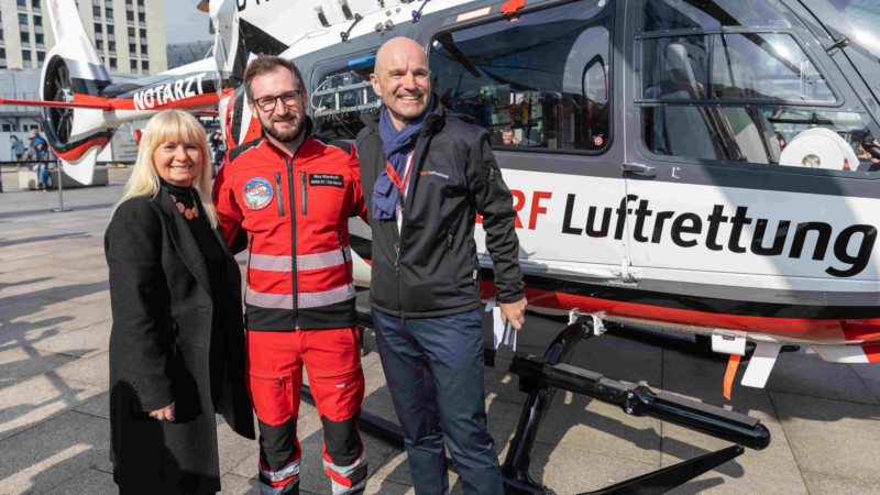 DRF Luftrettung Maximilian Klaritsch Jubiläumshubschrauber ©DRF Luftrettung