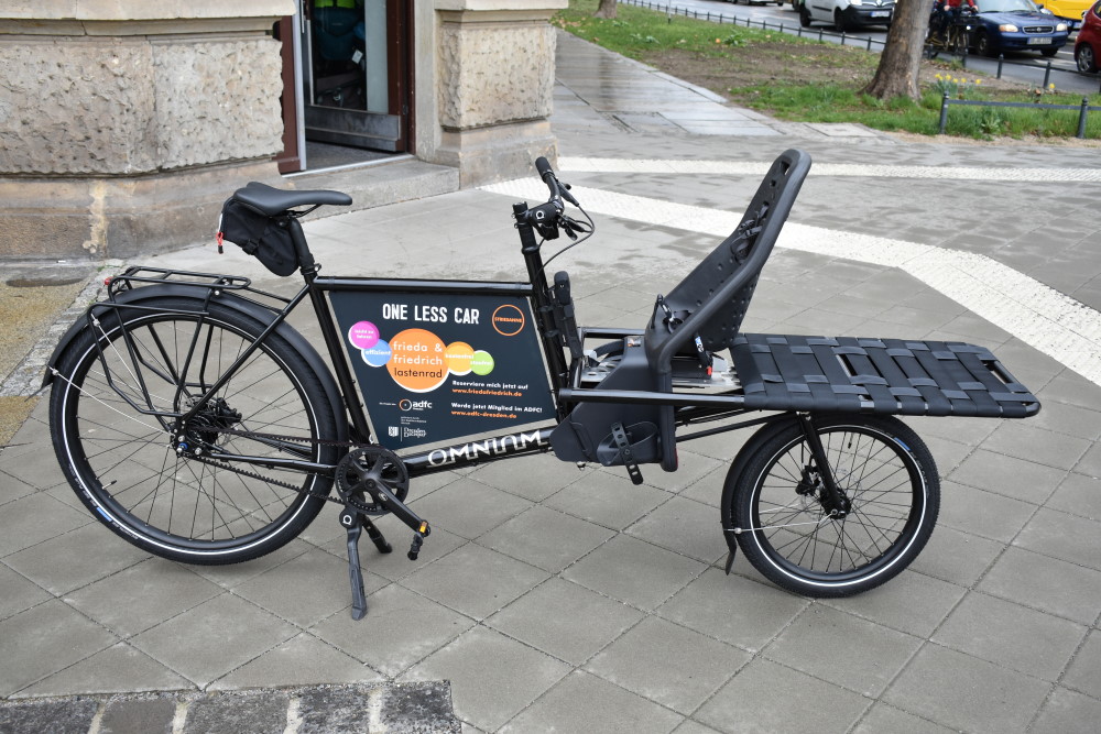 Frieda & Friedrich expandiert weiter: Leih-Lastenrad jetzt auch am Fetscherplatz ©MeiDresden.de/Mike Schiller