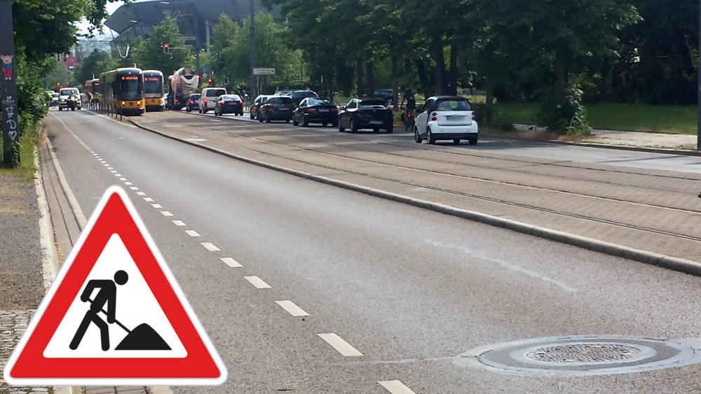 Ab Montag Gleisbau auf der Lennéstraße ©MeiDresden.de