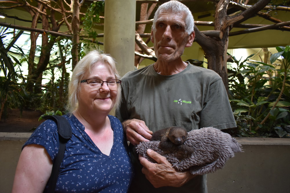 Zoo Leipzig-Tierpflegerin Martina Molch und Olaf Lohnitz  Foto: © MeiDresden.de/Mike Schiller