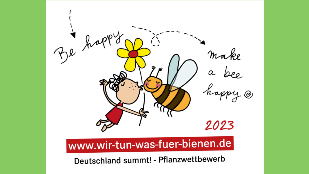 Keyvisual zum Deutschland summt!-Pflanzwettbewerb 2023 © Stiftung für Mensch und Umwelt 