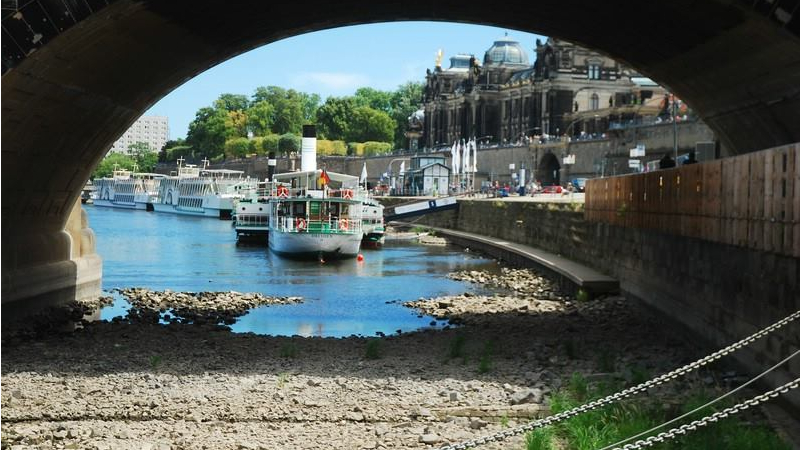 Niederschläge reichen nicht: Niedrigwasser in Dresdner Fließgewässern  ©MeiDresden.de