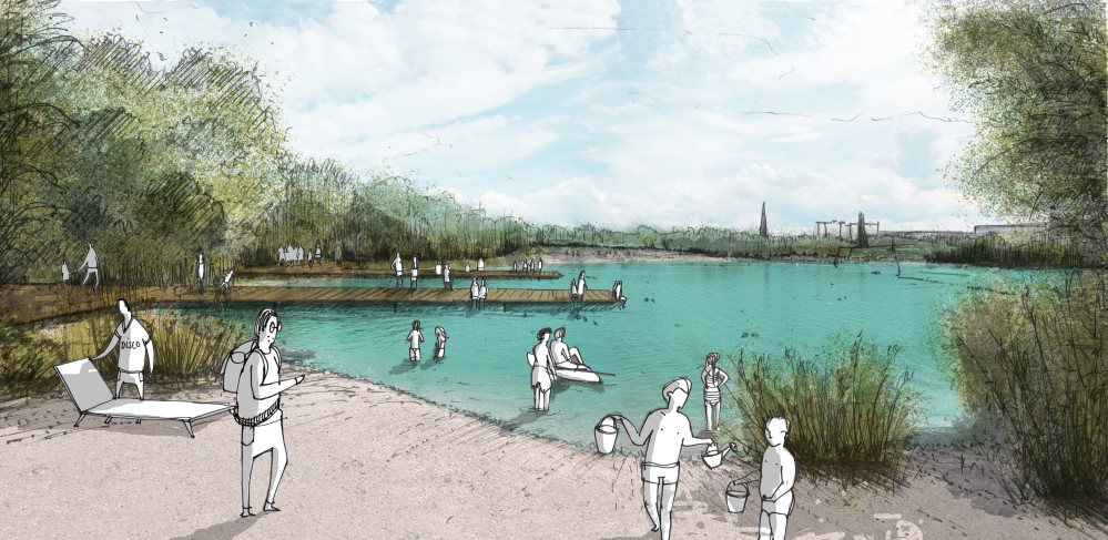 Perspektive Leubner Kiessee  © Landeshauptstadt Dresden