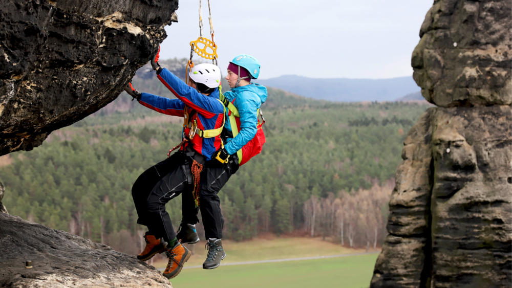 Übung der DRK Bergwacht im Elbsansteingebirge ©Volker Adler/DRK