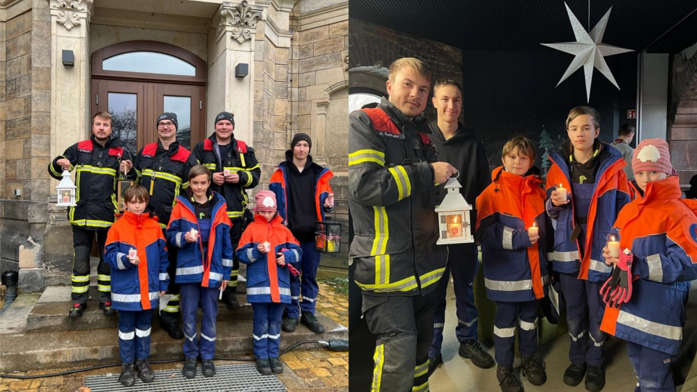Jugendfeuerwehr bringt das Friedenslicht aus Bethlehem am Sonntag nach Coswig und Brockwitz ©Freiwillige Feuerwehr Coswig.