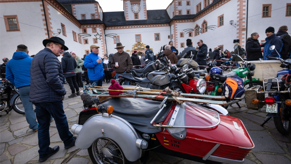Wintertreffen der Motorradfahrer auf Schloss Augustusburg ©Uwe Meinhold 