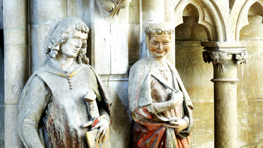 Hermann und Reglindis sind zwei Stifterfiguren aus dem Westchor des Naumburger Doms St. Peter und Paul. Foto: DJD/Tourist-Information Naumburg/M. Rutkowski