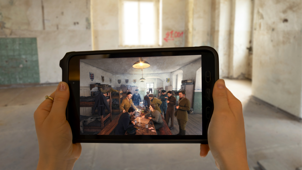 Schloss Colditz HistoPad Haende  - Raum Belgisches Quartier © Histovery