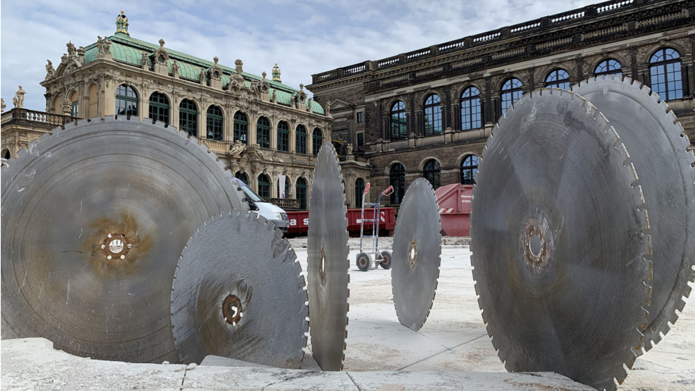 Erster Gartenspaziergang Bauarbeiten im Dresdner Zwinger © Rewaldt Landschaftsarchitekten