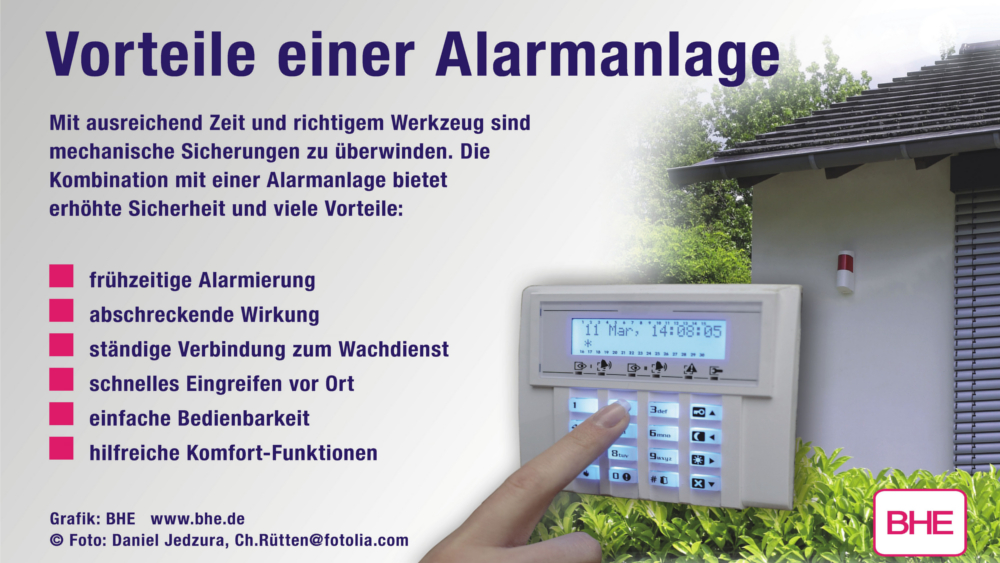 Einbruchhemmende Fenster und Türen können überwunden werden. Sie sollten daher mit einer Alarmanlage kombiniert werden, die neben erhöhter Sicherheit viele weitere Vorteile bietet. Foto: DJD/BHE Bundesverband Sicherheitstechnik