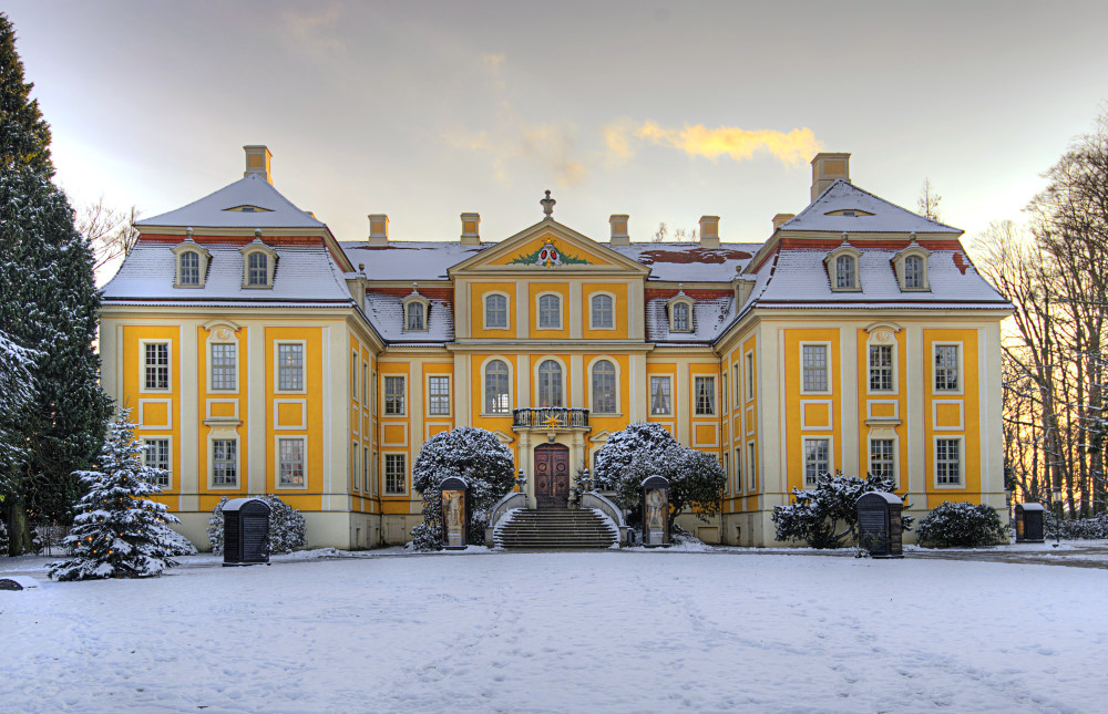 Barockschloss Rammenau im Schnee © Michael Klinger  Foto:  ©Michael Klinger Winter 
