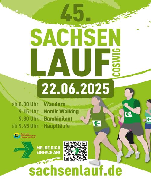 Plakat Sachsenlauf  2025. Foto: Stadtverwaltung Coswig
