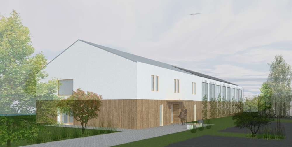 Visualisierung der Sporthalle © adp architekten 