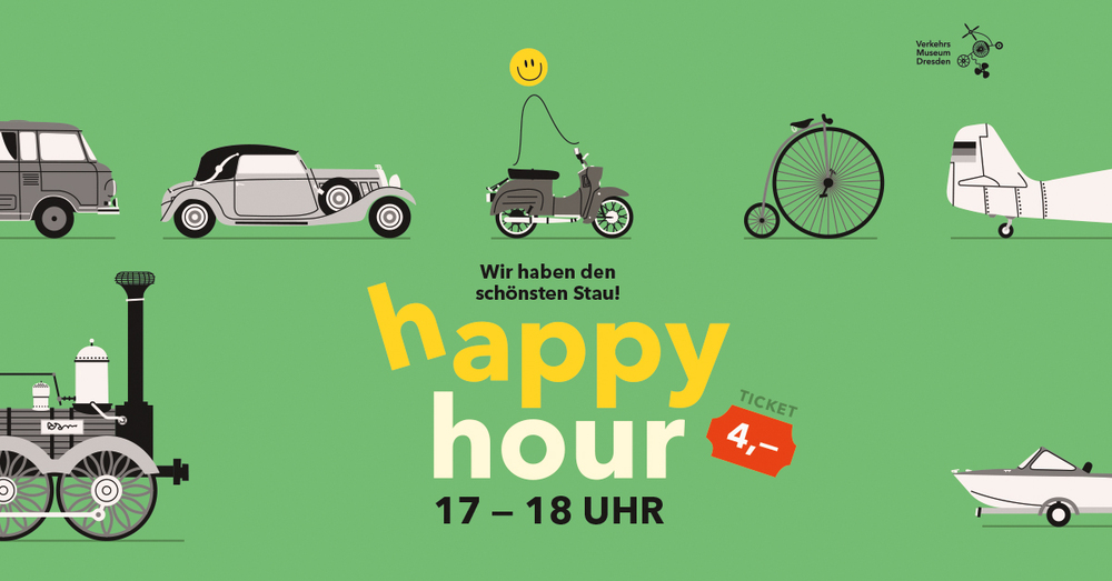 Verkehsrmuseum Dresden "happy hour" für alle Besucher. Foto: Verkehrsmuseum Dresden