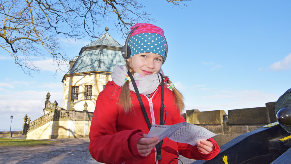 Kinder Hörfuhrer auf der Festung. Foto: Festung Königstein