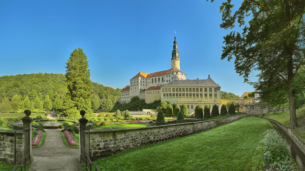 Blick auf Schloss Weesenstein. Foto: Carlo Böttger 
