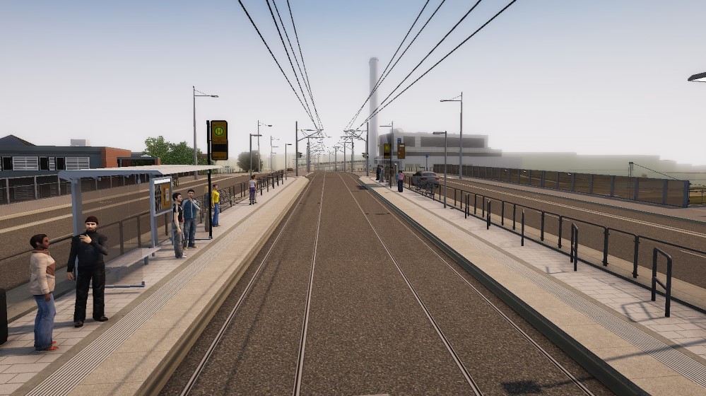 Haltestelle Nossener Brücke Visualisierung © Landeshauptstadt Dresden