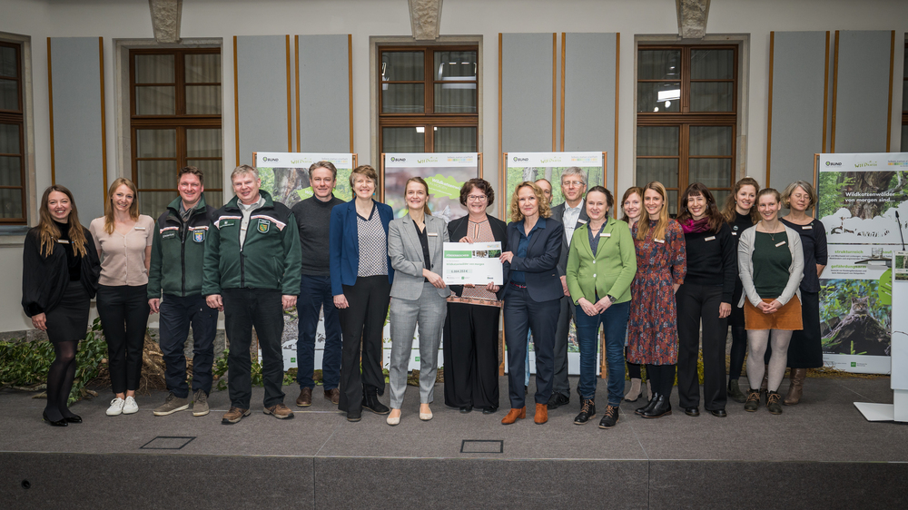 Wildkatze Wälder Projektauftakt - Vertreter*innen des Projekts  Foto: Christoph Leib/ BUND