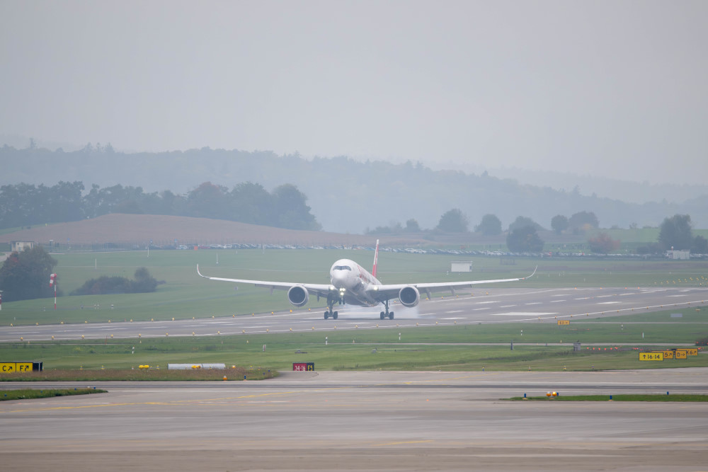 Erster A350 der SWISS landet  Foto: PR/SWISS