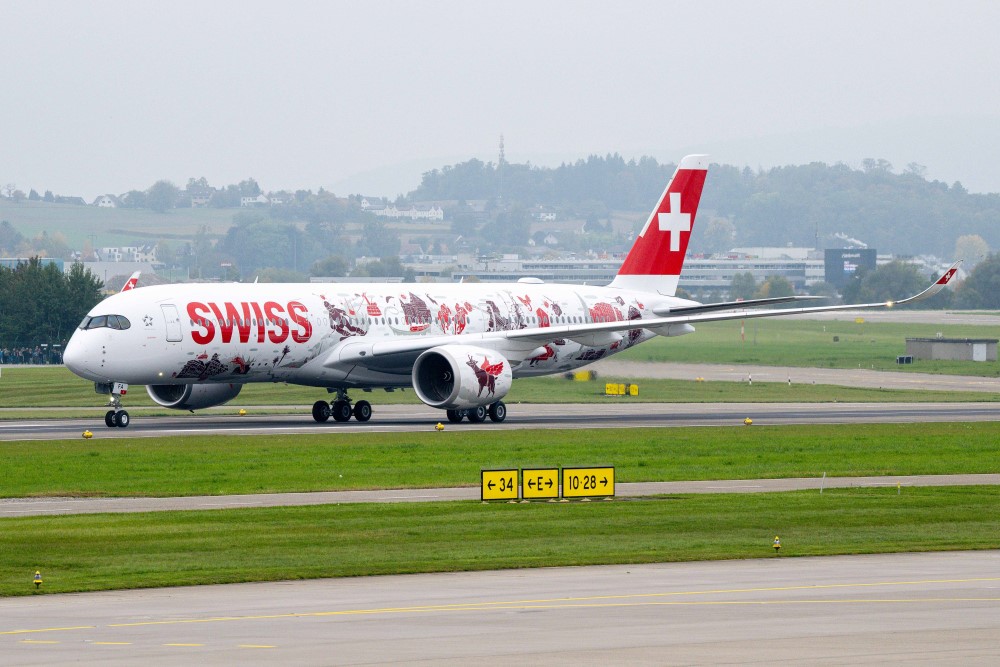 Erster A350 der SWISS landet  Foto: PR/SWISS