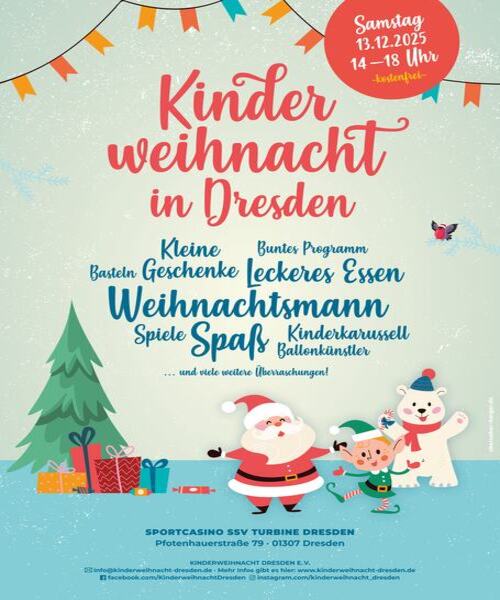 Kinderweihnacht 2025 Plakat . Foto: Kinderweihnacht Dresden e.V.