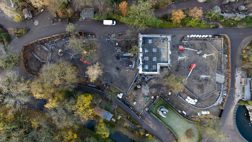 Flugvolieren für Aras und Loris entstehen im Zoo der Zukunft © Zoo Leipzig