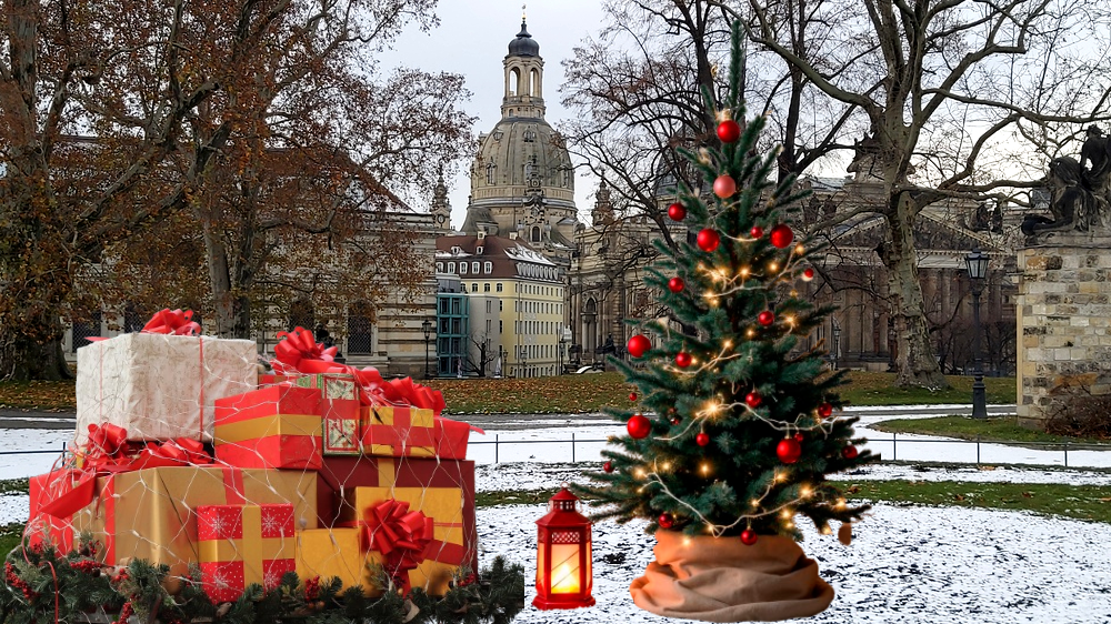 MeiDresden.de wünscht Frohe Weihnachten und besinnliche Feiertage. Bildmontage: MeiDresden.de