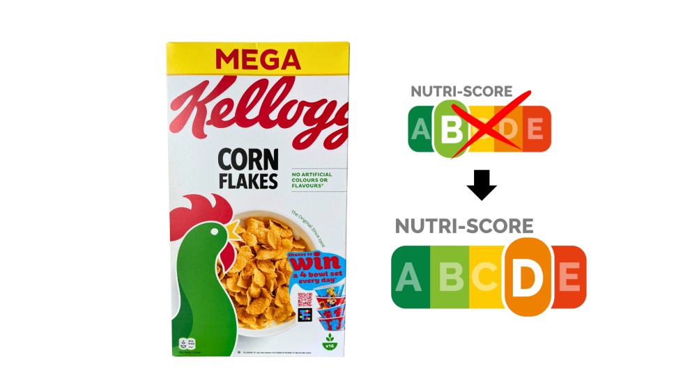 Kellogs Nutri Score  © foodwatch e.V.