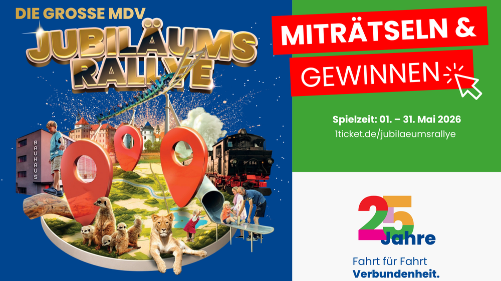 MDV Jubiläumsrallye. Foto: Mitteldeutscher Verkehrsverbund GmbH