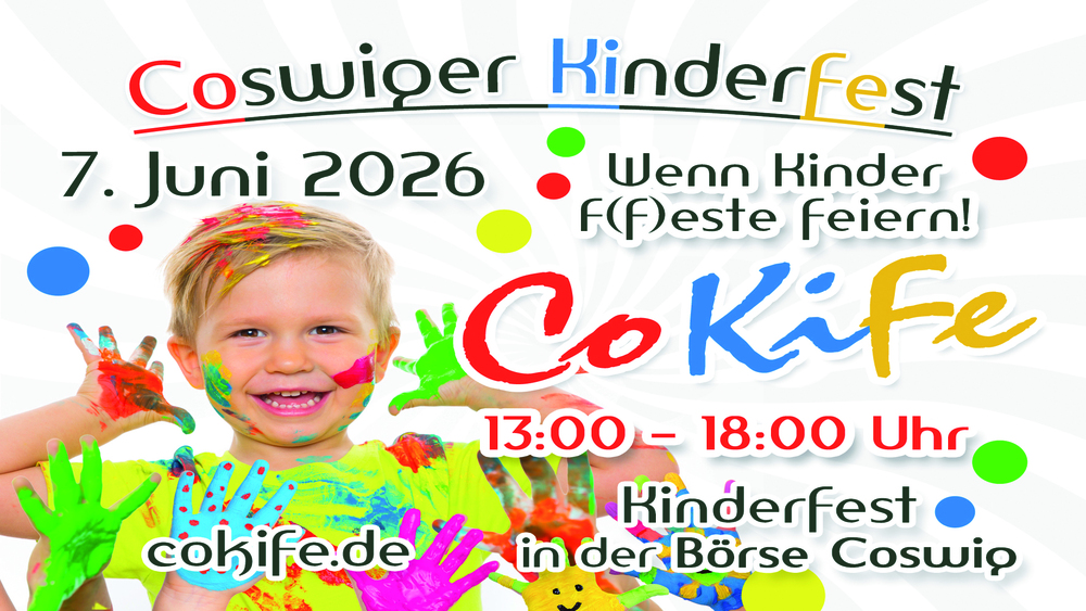 CoKiFe Kinderfest Coswig . Grafik : Stadtverwaltung Coswig