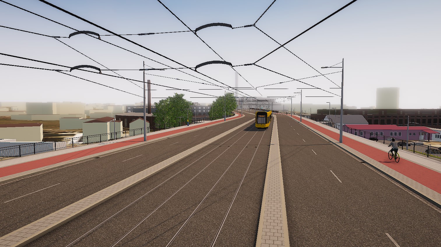 Neue Verkehrraumaufteilung auf der Nossener Brücke  © LocLab Consulting