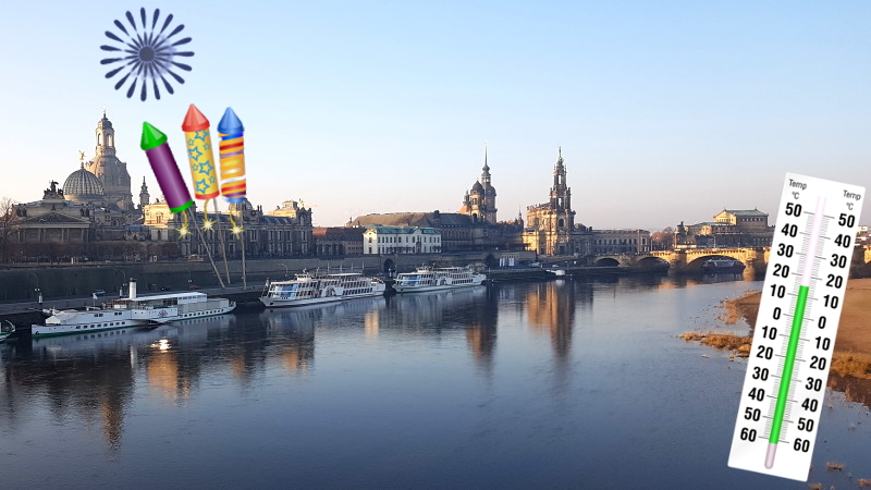 Windiges aber sehr mildes Wetter zum Jahreswechsel ©MeiDresden.de