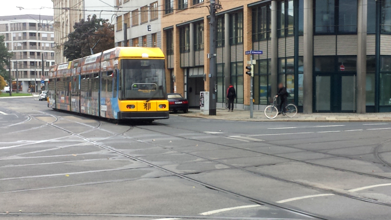 Gleisreparaturen auf der Schweriner Straße und am Bahnhof Mitte ©MeiDresden.de