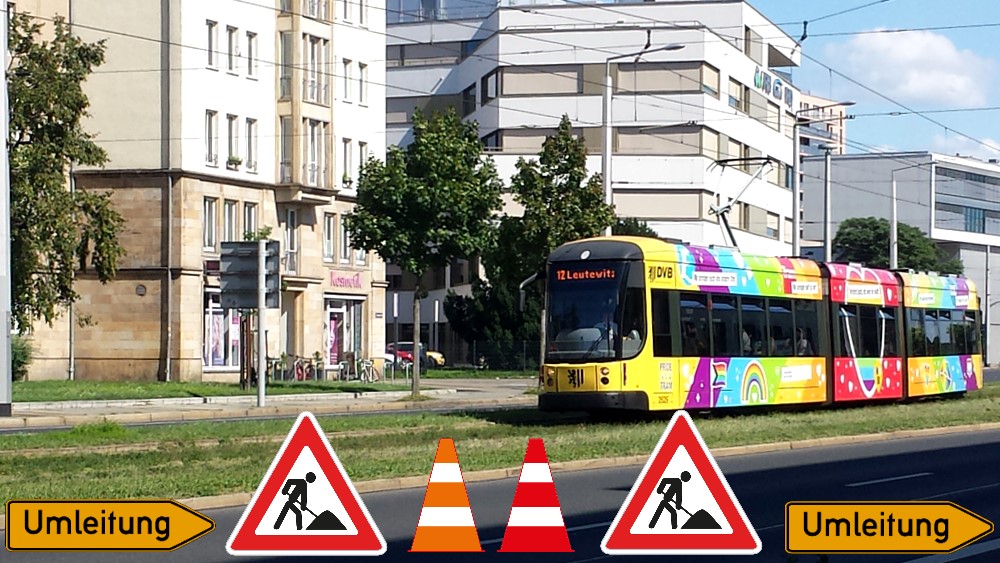 Linie12 Umleitung  Foto/Grafik © MeiDresden.de